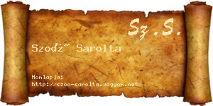Szoó Sarolta névjegykártya