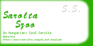 sarolta szoo business card